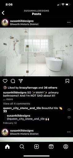 an image of a black and white bathroom with text on the bottom right hand corner