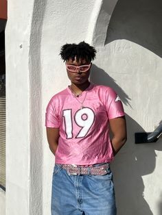 #fashion, #style, #outfitinspiration, #beauty Pink Jersey Outfit, Nicki Minaj Concert, Hangout Fest, Concert Outfit Summer, Festival Outfits Rave, Pink Jersey, Outfits Rave, Queer Fashion