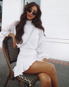 Twosisters The Label Piper Dress White Sisters The Label, Skirt Set Two Piece, Ruched Skirt, Bodycon Dress Parties, Best Wear, Sheer Sleeves, Neck Collar, Outfits Casuales, Ruffle Dress