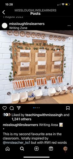 an image of a bulletin board with writing on it