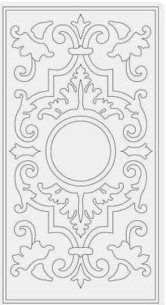 the stencil design is shown in white