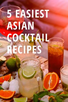 5 easiest asian cocktail recipes, colorful glasses Asian Punch Recipe, Asian Drink Recipes, Chinese New Year Drink Ideas, Thai Cocktail Recipes, Chinese Drinks Alcohol, Chinese New Year Drinks, Vietnamese Cocktail Recipes, Chinese New Year Cocktails