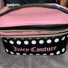 New W Tags Fb1 Trendy Pink Rectangular Cosmetic Bag, Chic Pink Cosmetic Bag With Removable Pouch, Juicy Couture Clothes, Couture Clothes, Couture Makeup, Bags Makeup, Pink Cosmetics, Juicy Couture Accessories, Cosmetic Bag Set