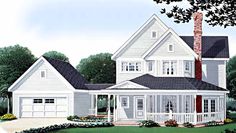 this is an artist's rendering of these country house plans for the front of their home