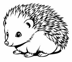 Realistic Hedgehog Coloring Page Baby Animal Drawings, Leaf Template, Fall Coloring Pages, Cute Coloring Pages, Animal Coloring Pages, Picture Design, Printable Coloring