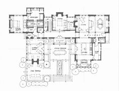 an architectural drawing shows the floor plan for a house with multiple floors and two levels