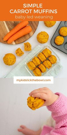 carrot muffins and baby led weaning recipe