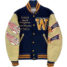 "Whitesville Varsity Jacket Philadelphia Wild Cats Baseball. Wool body and leather sleeves. High quality. Size 36 / S. Pit to pit 21\". Length 23\"." Fitted Varsity Jacket For Workwear, Varsity Leather Jacket With Long Sleeves, Winter Leather Jacket With Baseball Collar For College, Throwback Baseball Collar Outerwear For Fall, Fall Throwback Outerwear With Baseball Collar, Throwback Fall Outerwear With Baseball Collar, Throwback Outerwear With Baseball Collar For Fall, Fitted Varsity Outerwear With Baseball Collar, Fitted Varsity Leather Jacket For College