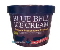 blue bell ice cream in a plastic container