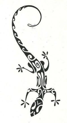 an ink drawing of a lizard on white paper with the letter s in it's tail