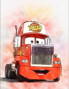 a drawing of the character mater from cars