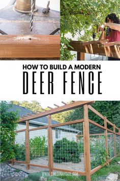 how to build a modern deer fence for your backyard or yard in 3 easy steps