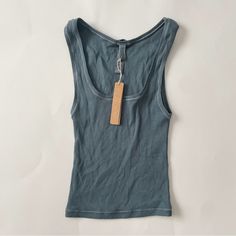 Nwt-Skims Ribbed Tank Top In Kyanite Size Xs / Tp (Extra Small Tall Petite) 95% Cotton, 5% Elastane Accidentally Washed With Tag But Never Worn Fitted Cotton Tank Top In Washed Blue, Fitted Washed Blue Cotton Tank Top, Fitted Washed Blue Tank Top For Summer, Ribbed Tank Top, Ribbed Tank, Color Blue, Tank Top, Womens Tops, Tank Tops