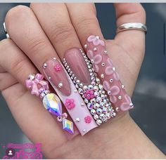 Pink Rhinestone Nails, Birthday Dinner Party, Being Beautiful, Summery Nails, Inspired Nails, Jelly Nails, Nail Files, Nails Fashion, Birthday Dinners