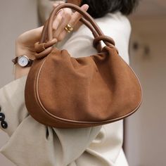 Material:  Cow Leather, Vegan Leather Lining: Fabric Lining Size:  Bottom Width--24cm Height--8cm Depth--13cm Bag Elegant, Small Lady, Handle Bag, Lining Fabric, Leather Handbag, Cow Leather, Suede Leather, Purses And Handbags, Top Handle