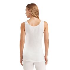 This Cuddl Duds tank top is a fabulous choice. The special SofTech fabric features cotton on the inside for comfort and smooth nylon on the outside. This women's tank pairs perfectly under your favorite top or can be worn by itself for versatile styling year round. Lace inset Tag-free design SquareneckFABRIC & CARE Nylon, cotton Machine wash Imported Size: Medium. Color: White. Gender: female. Age Group: adult. Basic Cotton Tank Top With Built-in Bra, Scoop Neck Stretch Tank Top For Daywear, Snug Fit Sleeveless Tops With Built-in Bra, Daywear Stretch Scoop Neck Tank Top, Stretch Tank Top With Built-in Bra For Daywear, Stretch Camisole Tank Top For Daywear, Cotton Seamless Tank Top For Daywear, Seamless Cotton Tank Top For Daywear, Stretch Tops With Tank Straps For Daywear