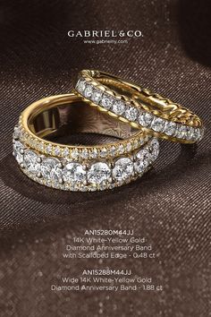 Style: AN15288M44JJ_AN15280M44JJ#GabrielNY #UniqueJewelry #AnniversaryBands #EternityBand #EternityRing #YellowGoldAnniversaryBand Diamond Anniversary Bands, Rings Diamond, Diamond Anniversary, Anniversary Bands, 50th Anniversary, Anniversary Rings, Wedding Anniversary, My Life, Diamonds