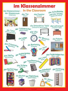 German Language School Poster - In the Classroom - Bilingual Wall Chart: Deutsch-English Tips For Learning A New Language, German Lesson Plans, Classroom Items, German Translation, German Grammar, School Poster, German Language Learning, German Words, Classroom Language