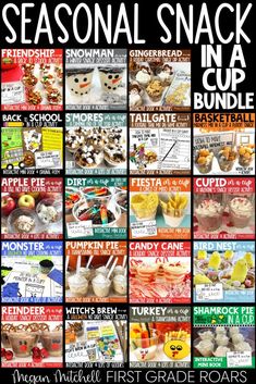 snack in a cup activities bundle Snack In A Cup, Snack Activities, Winter Snack, Easy Holiday Recipes, Cub Scout, Cup A, Christmas Snacks, Trail Mix, School Activities