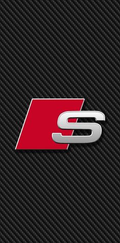 the letter s on a black and red background