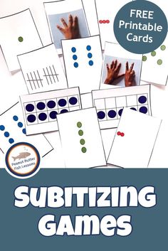 printable subtizing games for kids to practice their handwriting and number recognition skills