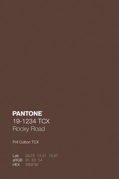 pantone's hockey road logo on a brown background with the name of the team