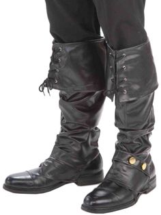 Add a touch of authenticity to your pirate costume with our Deluxe Faux Leather Pirate Boot Toppers. Made with high-quality faux leather, these boot toppers feature intricate detailing and are designed to fit most adult sizes. Complete your pirate look with this essential accessory. 1 CountOne-size Deluxe Faux Leather Pirate Boot Toppers Adult | 1pair Pirate Boots, Costume Boots, Pirate Fashion, Boot Covers, Boot Toppers, Halloween Goodies, Halloween Costume Accessories, Pirate Costume, Shoe Covers