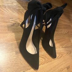 Fashare Womens High Heels Bow Tie Back Sexy Stiletto Ankle Strap Wedding Dress Pumps Shoes, Black, Size 8, Almost Brand New, Worn Once To A Wedding, 4” Heels Strap Wedding Dress, Heels Bow, Wedding Dresses With Straps, Pump Dress, Pumps Shoes, Shoes Color, Ankle Straps, Tie Backs, Strap Dress