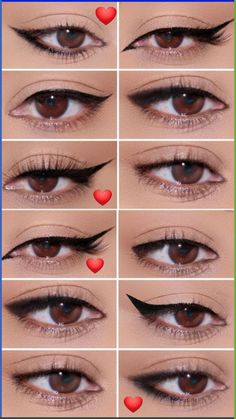 Types Of Eyeliner Style, Eyeliner Tricks For Beginners, Types Of Eyeliner, Eyeliner Types, How To Do Eyeliner, Drugstore Makeup Tutorial, Mekap Mata