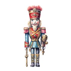 a nutcracker is standing in front of a white background