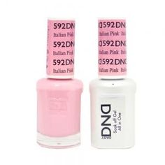 DND Gel 592 Italian Pink Dnd Gel Nail Polish, Designed Nails, Blush Pink Nails, American Nails, Pedi Ideas, Luminous Nails, Color For Nails, Gel Colors, Dnd Gel Polish