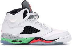 Jordan 5 Retro Poison Green (GS) Nike Casual Shoes, Sneaker Posters, Futuristic Shoes, All Jordans, Authentic Jordans, Retro Basketball Shoes, Jordan Model, Jordan Shoes Girls, Jordan Shoes Retro