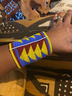 Handmade cuffs with snap closure Adjustable Multicolor Cuff Bracelet, Fulani Earrings, Dread Jewelry, Best Sister, Ankara Fabric, Leather Cuffs, Arm Candy, Embroidered Friendship Bracelet, Cuff Bracelets