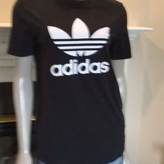 Nwot Adidas T-Shirt Size Large Traditional Style :) Bought But Never Wore! Trendy Adidas T-shirt With Letter Print, Basic Adidas Logo Crew Neck Tops, Basic Adidas Crew Neck Tops, Spring Cotton Top With Adidas Logo, Adidas Cotton Crew Neck Top, Casual Adidas Logo Tops, Basic Adidas Cotton Tops, Casual Adidas Top With Logo, Casual Adidas Tops With Logo