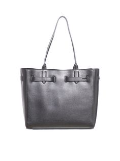 100% Calf Leather Business Tote Bag With Silver-tone Hardware, Chic Shoulder Bag With Silver-tone Hardware For Shopping, Classic Workwear Bags With Gunmetal Hardware, Leather Bags With Silver-tone Hardware For Work, Classic Formal Bag With Gunmetal Hardware, Elegant Textured Leather Workwear Bag, Classic Shoulder Bag With Gunmetal Hardware For Office, Formal Leather Bags With Gunmetal Hardware, Business Bags With Silver-tone Hardware