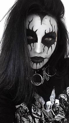 Black Metal Makeup, Edge Makeup, Metal Outfit, Download Festival, Makeup Icons