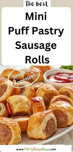 the best mini puff pastry sausage rolls