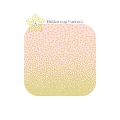 a yellow and pink background with dots on it, in the shape of a square