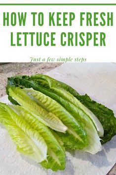 lettuce on a cutting board with the title how to keep fresh lettuce crisper