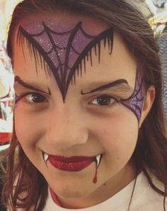 Onbekend Lovelane DesignsUnique Handmade one of a kind halloween costumes Vampirina Face Paint, Easy Vampire Face Paint, Kids Face Painting Halloween, Kids Vampire Costume Girl, Halloween Kids Face Painting, Vampire Face Paint For Kids, Vampire Make Up Kids, Diy Vampire Costume Kids, Kids Vampire Face Paint