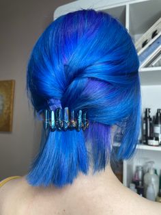 Blue Violet Hair, Violet Hair, Coloured Hair, Hair Aesthetic, Blue Violet, Color Hair, Dream Board, Hair Colour