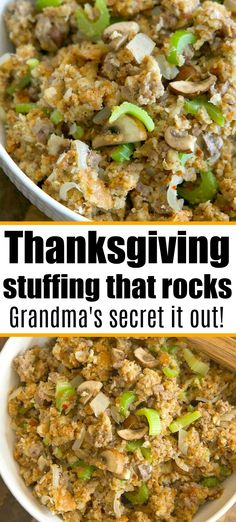 thanksgiving stuffing that rocks grandma's secret it out is so good and easy to make