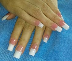 Old School French Tip, Straight French Tip Nails, Chunky French Tip Nails, Simple Y2k Nails, 90s French Tip Nails, Long French Nails, 90s Nails