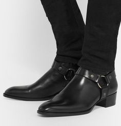 Men fashion high ankle side zipper black boot, men genuine leather boot Biker Shoes, Boots Men Outfit, Saint Laurent Boots, Boots Outfit Men, Black Boots Men, Quality Leather Boots, Mens Dress Boots, Estilo Rock, Mens Fashion Edgy