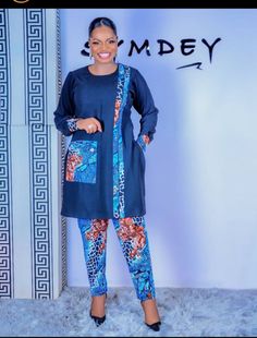 Nigerian Tops For Women, Long African Dresses For Women Church, Women Fashion Styles Types, Ankara Shirt, Modern African Clothing, Shirt And Trouser, African Fabric Dress, Traditional African Clothing