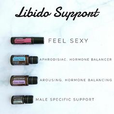 According to the dictionary, and Freud, Libido is defined as our sexual desire. The loss of libido is increasingly common as we deal with… Libido Essential Oils, Doterra Oils Recipes, Esential Oils, Doterra Essential Oils Recipes, Essential Oil Roller Bottle