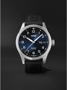 Oris produced its first 'Big Crown' watch back in 1938 for fighter pilots in Normandy, the range is still designed with the same precision and attention to detail required of military-grade aviation instruments. Manufactured in Switzerland, this 'ProPilot' version has a polished stainless steel case, black leather strap and clean dial with Super-LumiNova®-coated hands and markers. The Oris 752 automatic movement is visible through the exhibition case back. We offer a two-year warranty for all wo Luxury Black Watch With Day-date Display, Black Timeless Watch With Day-date Display, Timeless Black Watch With Day-date Display, Timeless Black Watches With Day-date Display, Timeless Black Watch Accessories With Day-date Display, Classic Black Watch With Day-date Display, Black Watches With Day-date Display, Black Watch Accessories With Day-date Display, Classic Watch Accessories With Day-date Display