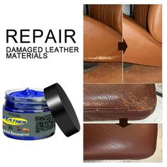 the repair process is being performed to remove leather from its linings and make it look new