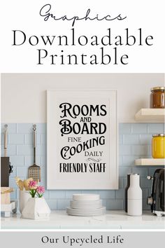 a kitchen counter top with the words, free printables and instructions to make it easy