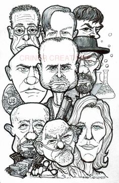 a group of people with faces drawn on paper